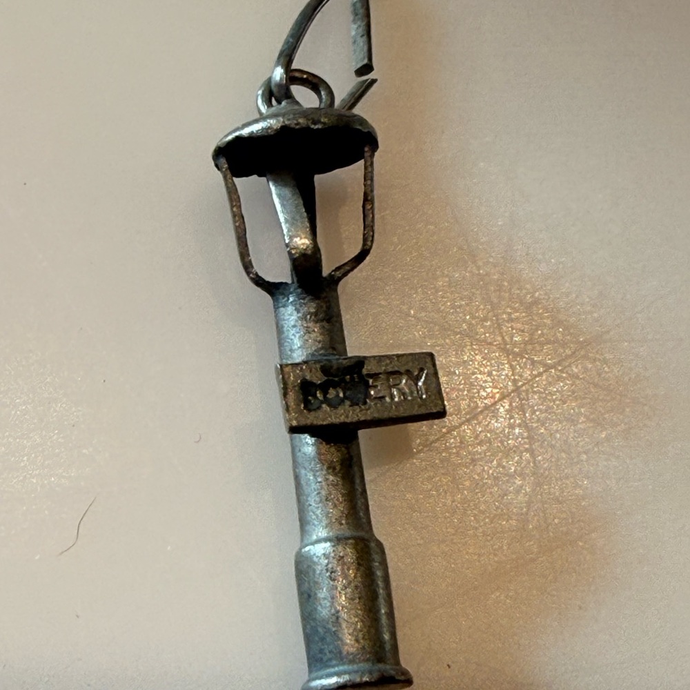 Vintage 1950s Bowery Metal Charm with Lantern Design New York City - Picture 3 of 7